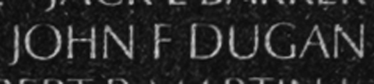 Captain John Francis Dugan's name inscribed on The Wall.